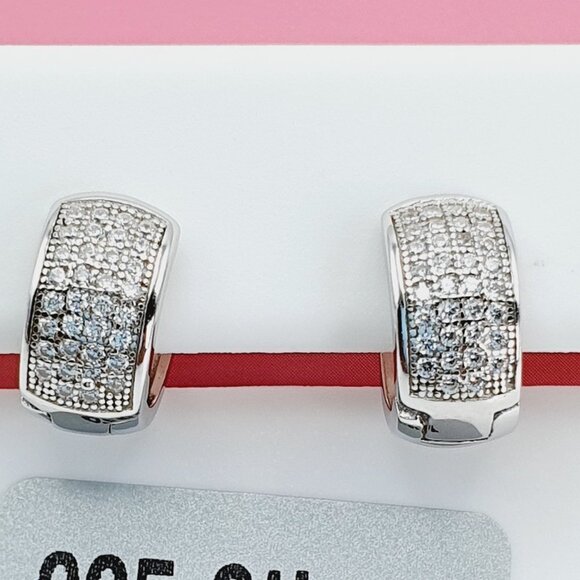 "925 Sterling Silver Cubic Zirconia Earrings, U19254662 - Picture 7 of 8
